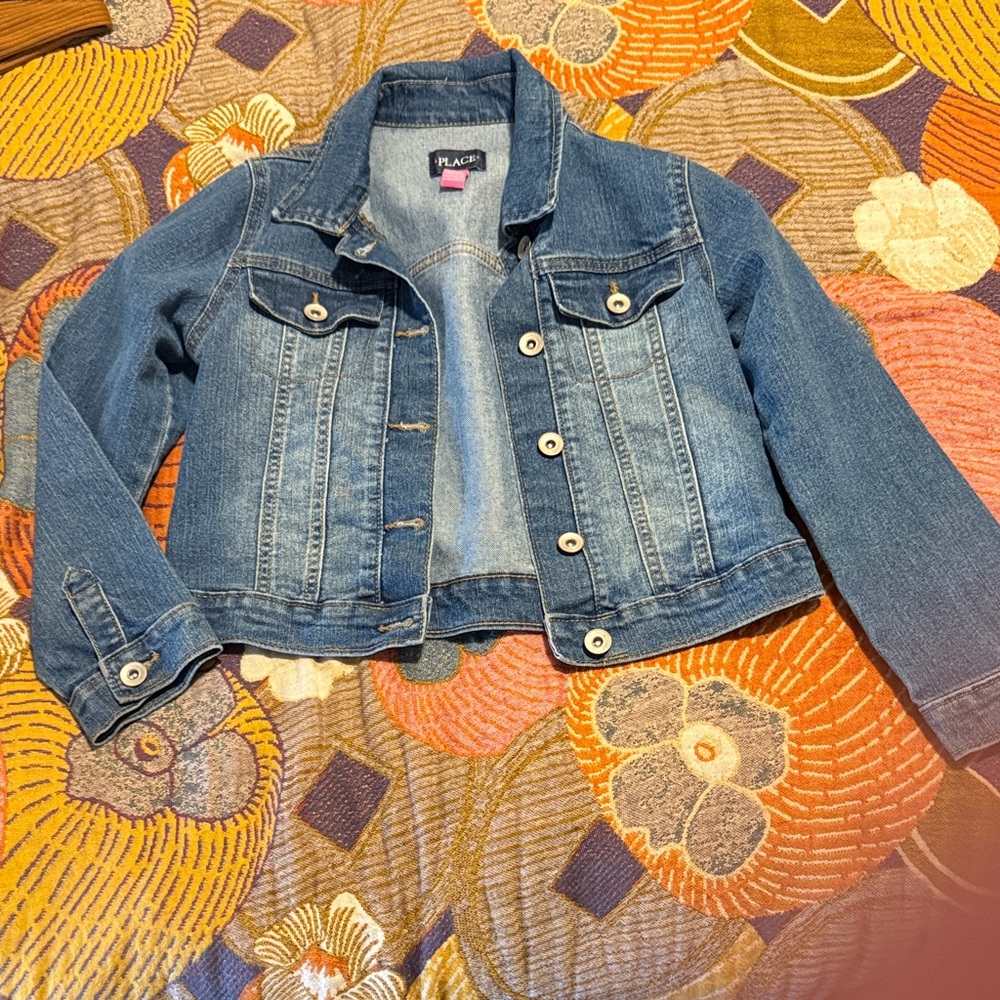 Childrens Place Blue Denim Kids Jacket 7/8